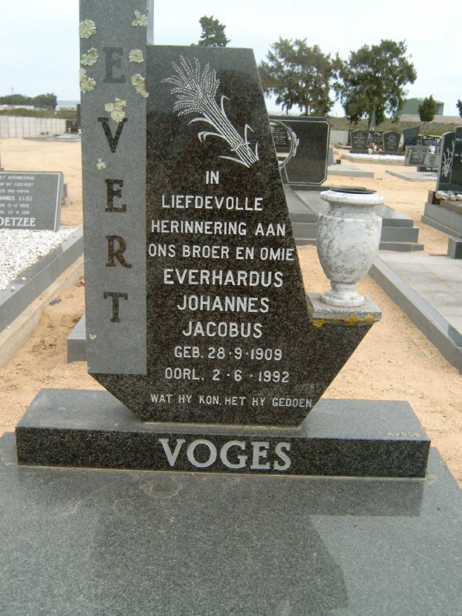 VOGES Everhardus Johannes Jacobus 1909-1992