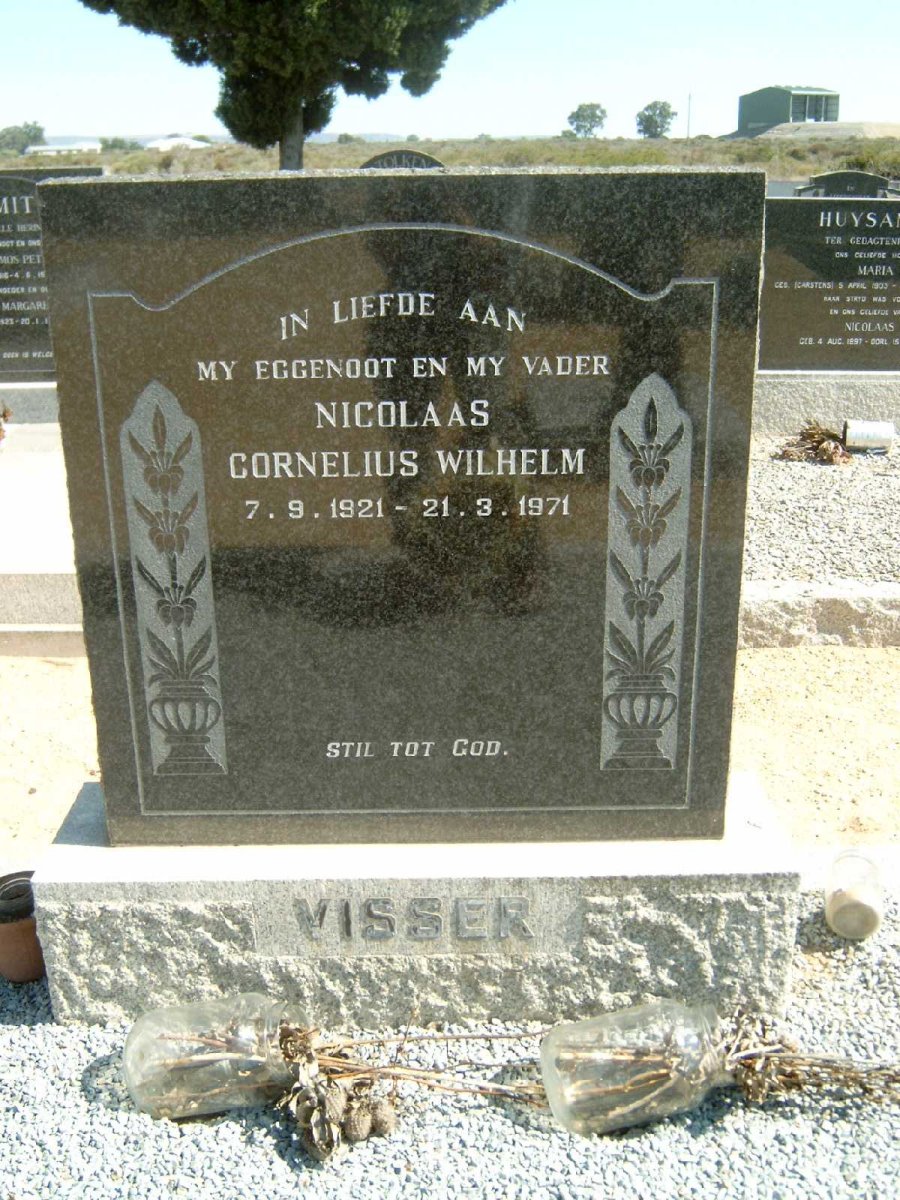 VISSER Nicolaas Cornelius Wilhelm 1921-1971