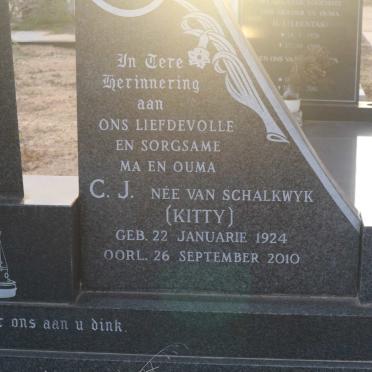 VISSER C.J.D. 1920-1989 &amp; C.J. VAN SCHALKWYK 1924-2010