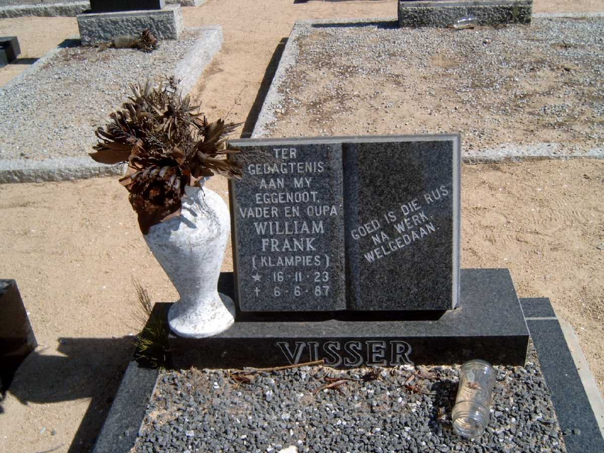 VISSER William Frank 1923-1987