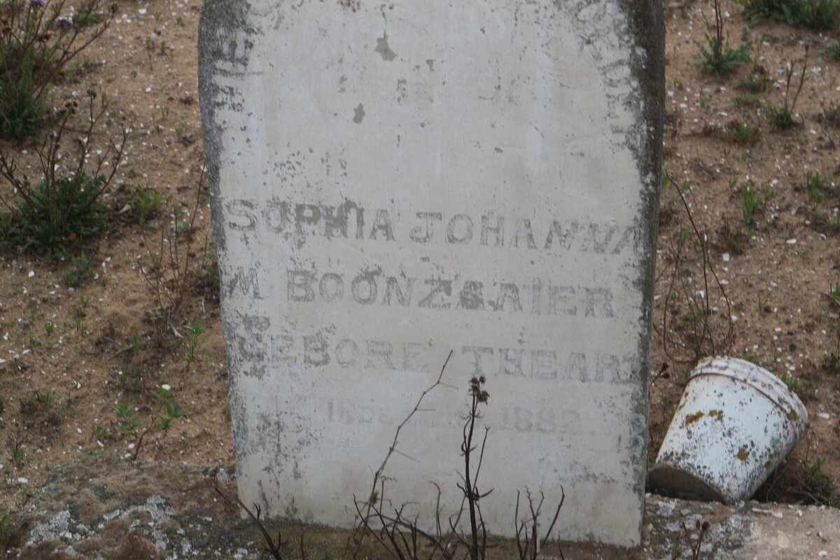 BOONZAAIER Sophia Johanna M. nee THEART 1882-1???