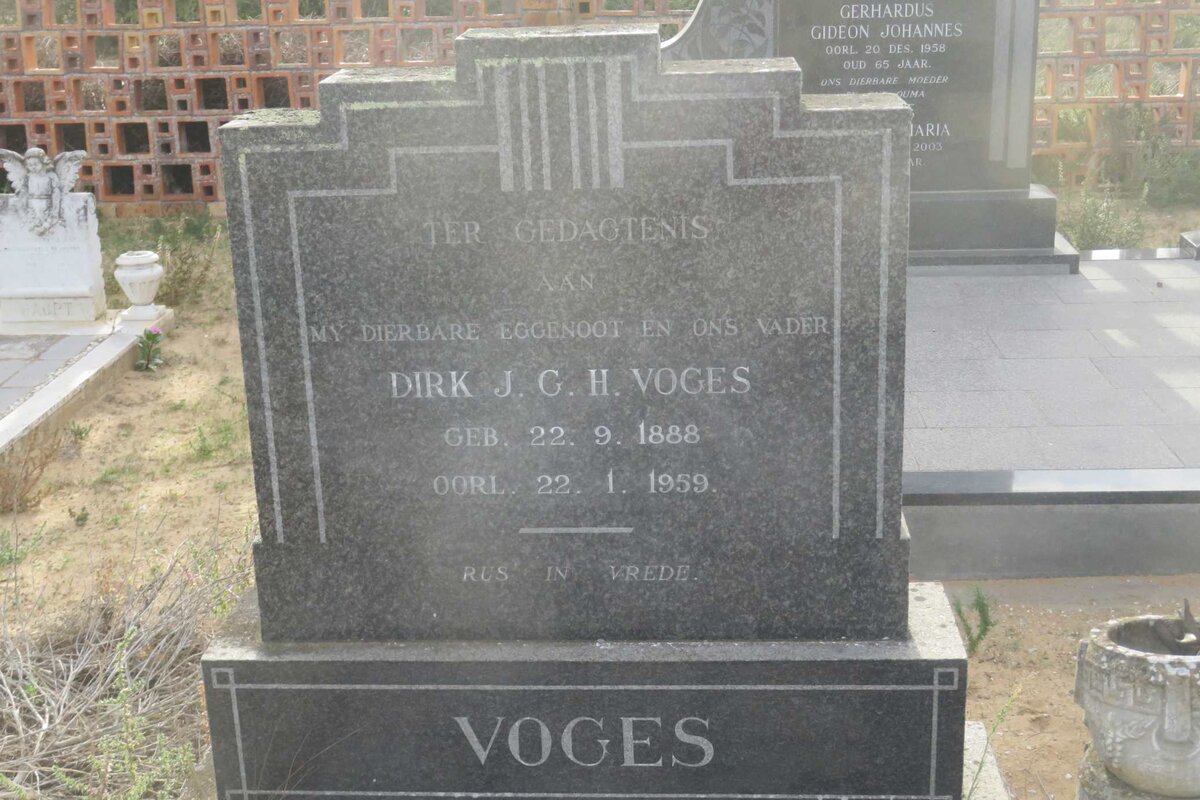 VOGES Dirk J.G.H. 1888-1959