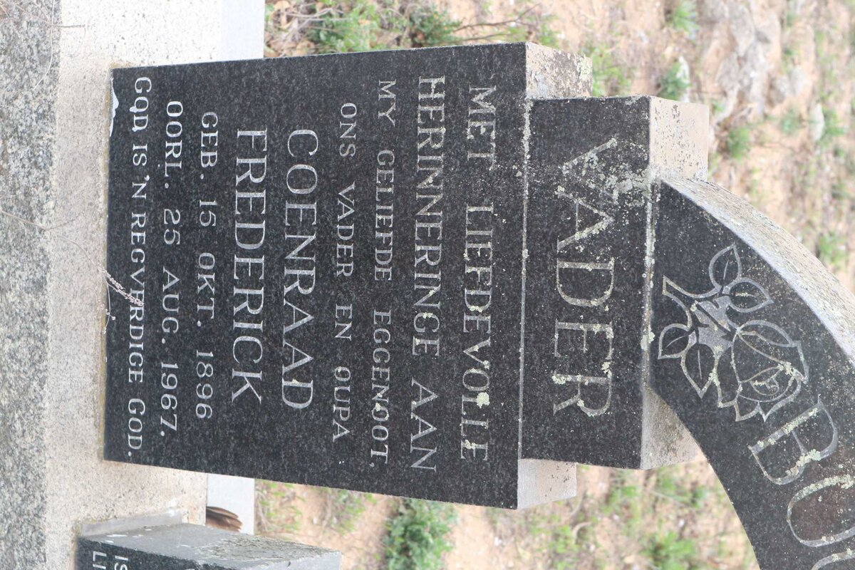 BOONZAAIER Coenraad Frederick 1896-1967 &amp; Johanna Jacoba Helena 1903-1993