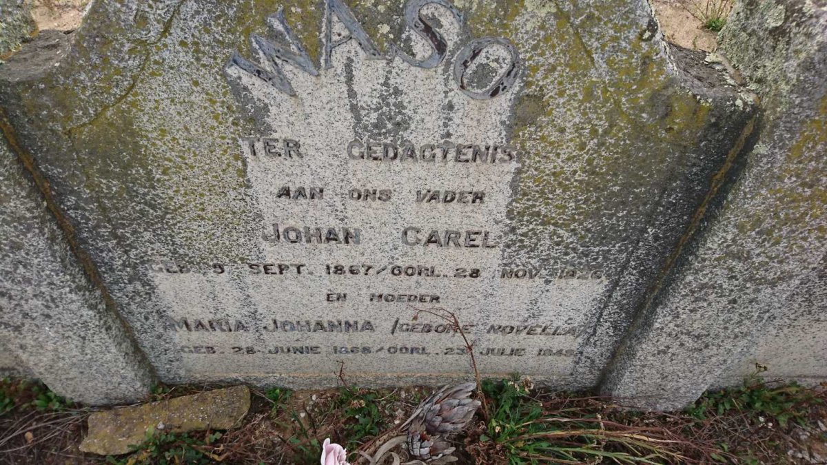 WASO Johan Carel 1867-1926 &amp; Maria Johanna NOVELLA 1868-1949
