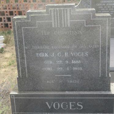 VOGES Dirk J.G.H. 1888-1959