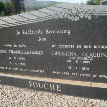 FOUCHE Marthinus Johannes Oosthuizen 1904-1982 &amp; Christina Glaudina SCHOLTZ 1909-1970
