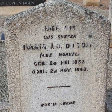 TOIT Maria J.J., du nee MORKEL 1852-1943