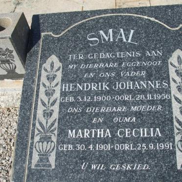 SMAL Hendrik Johannes 1900-1956 &amp; Martha Cecilia 1901-1991