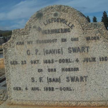 SWART G.P. 1885-1966 &amp; S.F. 1892-