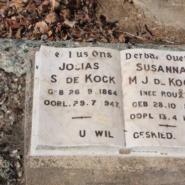 KOCK Josias S., de 1864-1947 &amp; Susanna M.J. ROUX 1869-1938