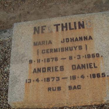 NEETHLING Andries Daniel 1873-1965 &amp; Maria Johanna GERMISHUYS 1876-1950