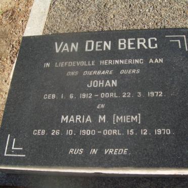 BERG Johan 1912-1970 &amp; Maria M. 1900-1970