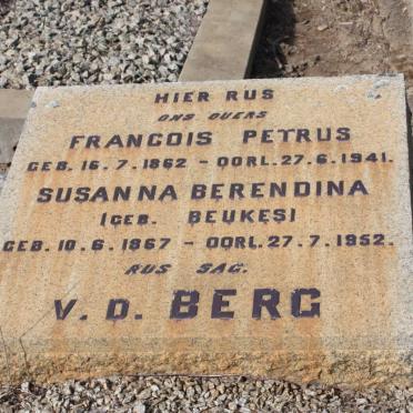 BERG Francois Petrus, v.d. 1862-1941 &amp; Susanna Barendina BEUKES 1867-1952