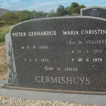 GERMISHUYS Pieter Gerhardus 1900-1974 &amp; Maria Christina de VILLIERS 1901-1978