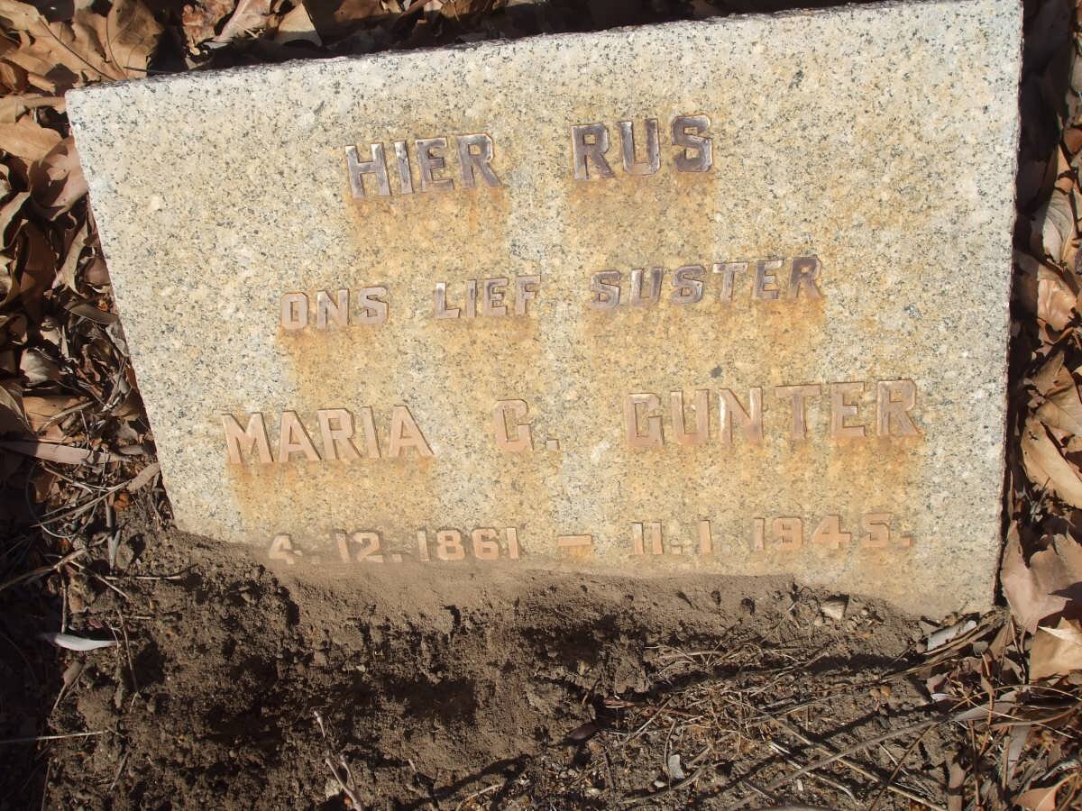 GUNTER Maria G. 1861-1945