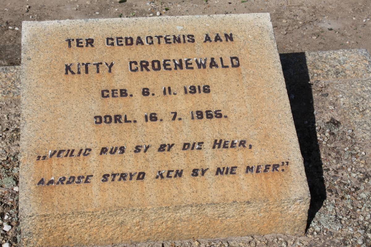 GROENEWALD Kitty 1916-1966