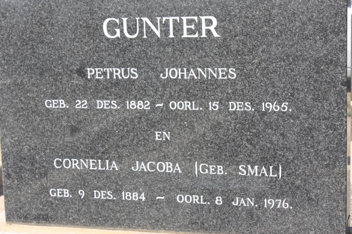 GUNTER Petrus Johannes 1882-1965 &amp; Cornelia Jacoba SMAL 1884-1976