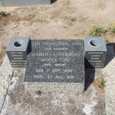 MIDDLETON Edward Marsh 1900-1987 &amp; Martha Catherina BRINK 1898-1951 :: STRYDOM James Brink 1967-1989 