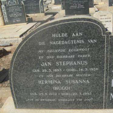 PALM Jan Stephanus 1893-1956 &amp; Hermina Susanna HUGO 1902-1993