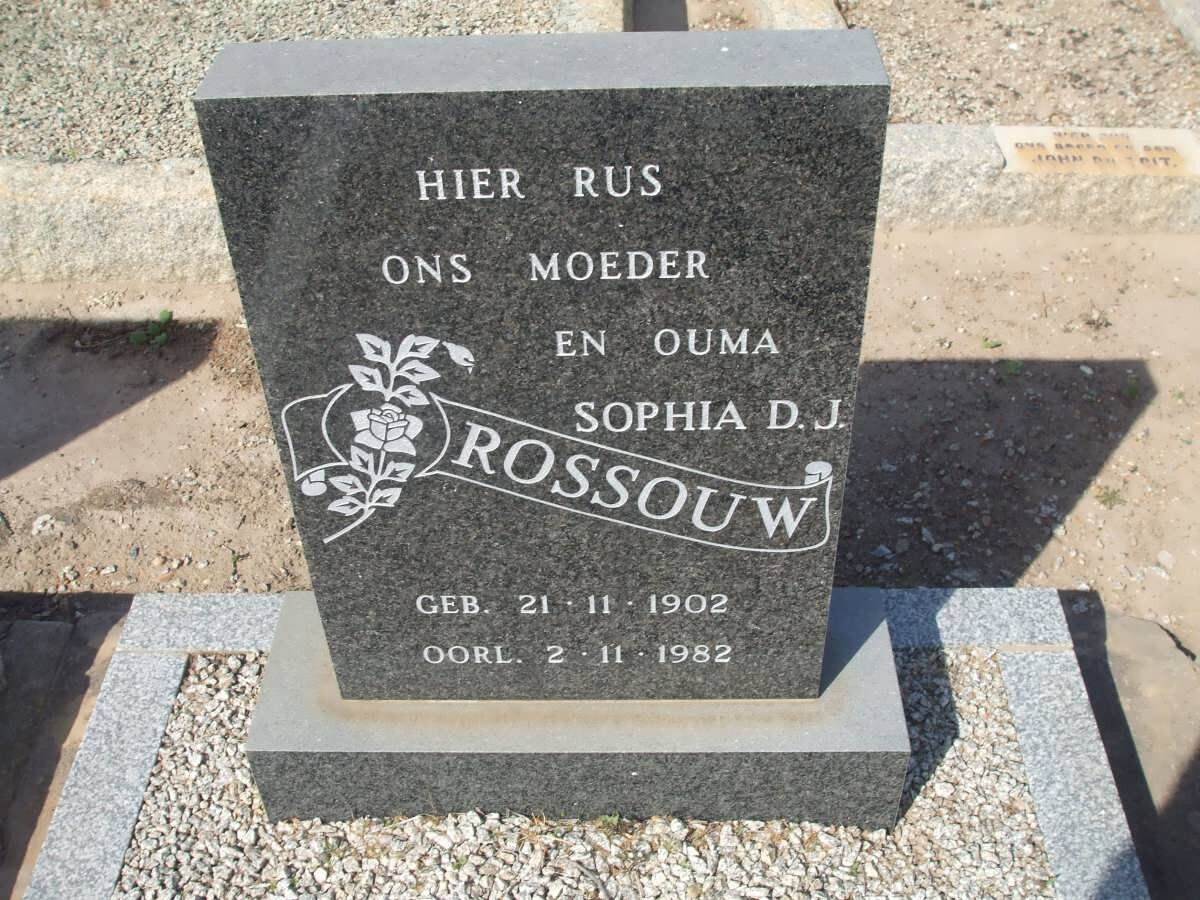 ROSSOUW Sophia D.J. 1902-1982