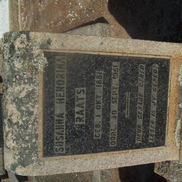 RAATS Susanna Hendrina 1881-1951