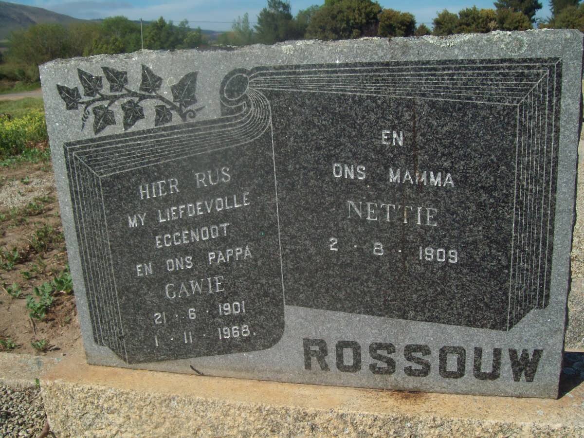 ROSSOUW Gawie 1901-1968 &amp; Nettie 1909-