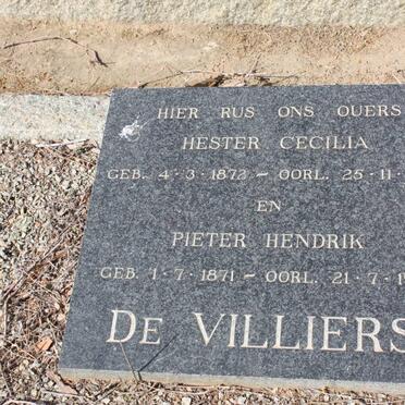 VILLIERS Pieter Hendrik, de 1871-1964 &amp; Hester Cecilia 1872-1940