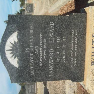 WHITE Langward Edward 1924-1951