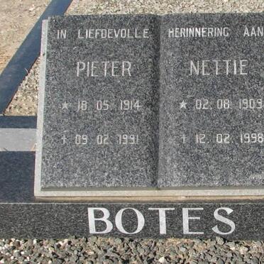 BOTES Pieter 1914-1991 &amp; Nettie 1909-1998