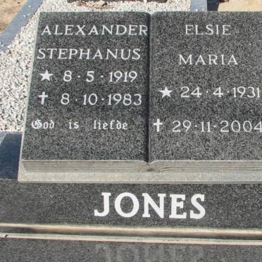 JONES Alexander Stephanus 1919-1983 &amp; Elsie Maria 1931-2004