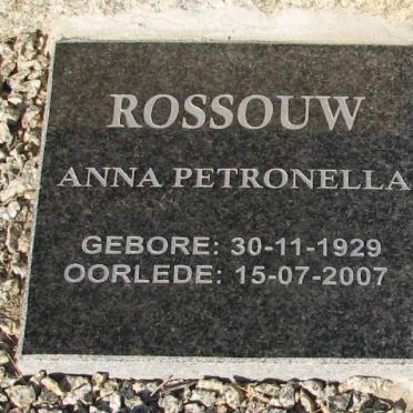 ROSSOUW Anna Petronella 1929-2007