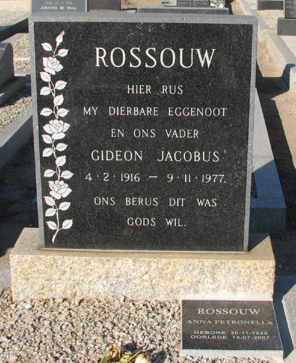 ROSSOUW Gideon Jacobus 1916-1977