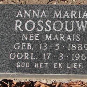 ROSSOUW Anna Maria nee MARAIS 1889-1965