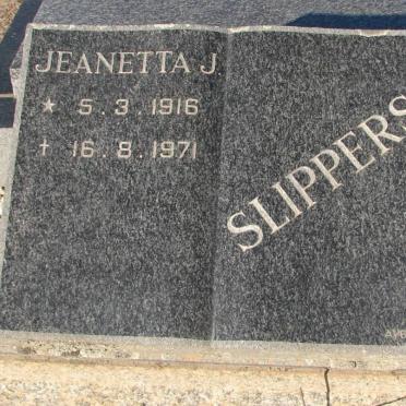 SLIPPERS Jeanetta J. 1916-1971