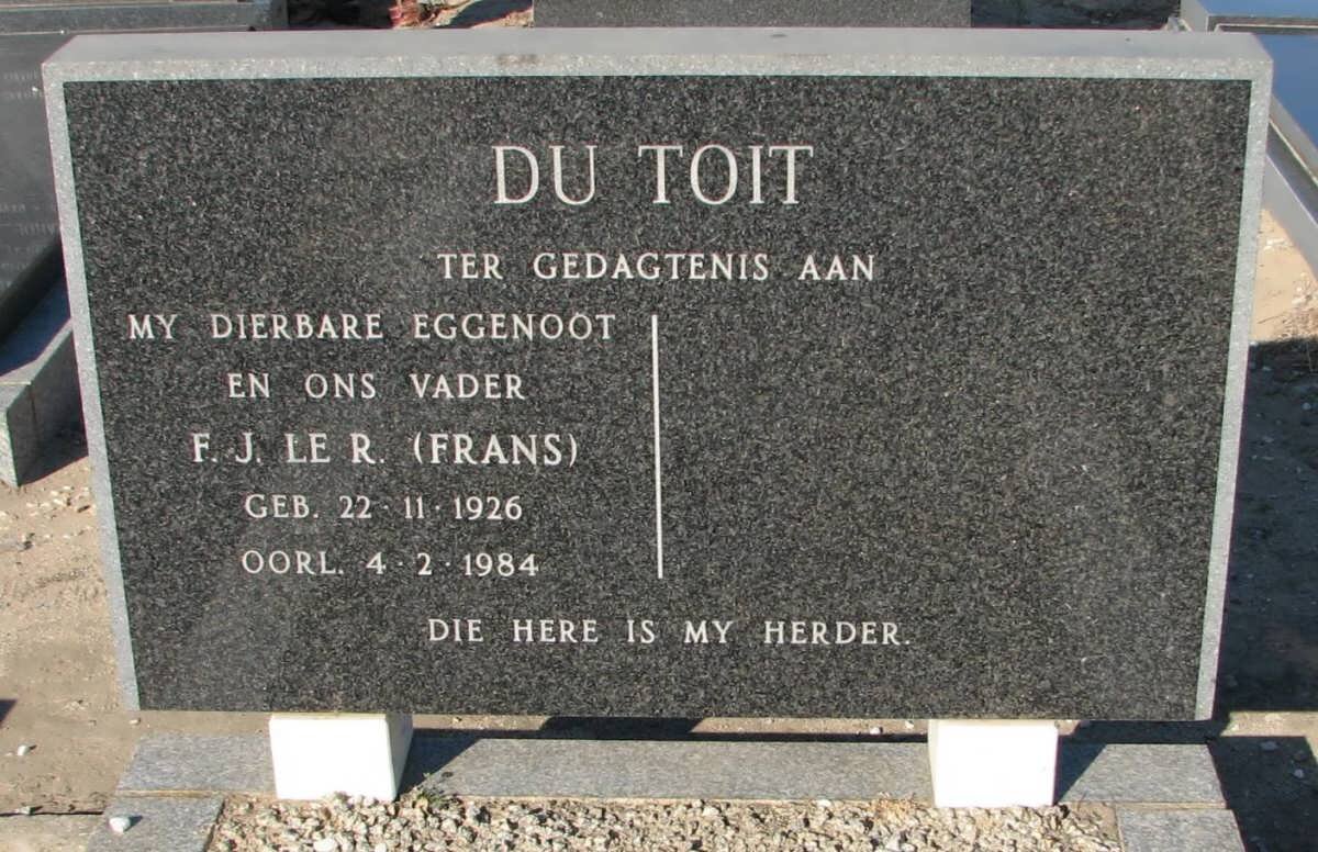 TOIT F.J.Le R., du 1926-1984