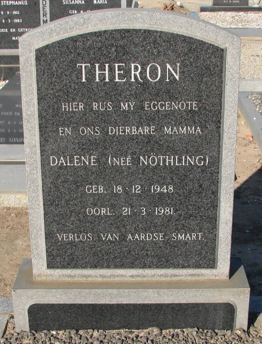 THERON Dalene nee NOTHLING 1948-1981