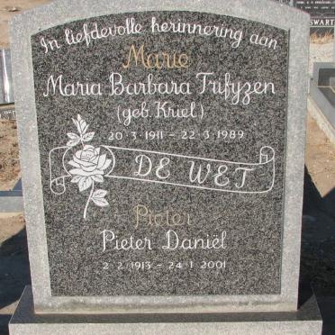 WET Pieter Daniel 1913-2001 &amp; Maria Barbara Trifyzen KRIEL 1911-1989