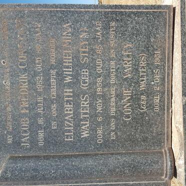WALTERS Jacob Fredrik Constant -1952 &amp; Elizabeth Wilhelmina STEYN -1959 :: VARLEY Connie nee WALTERS -1951