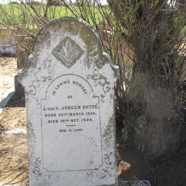 KOTZE J. van S. Jurgen 1834-1924 
