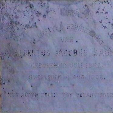 SADIE Albertus Jacobus 1862-1908