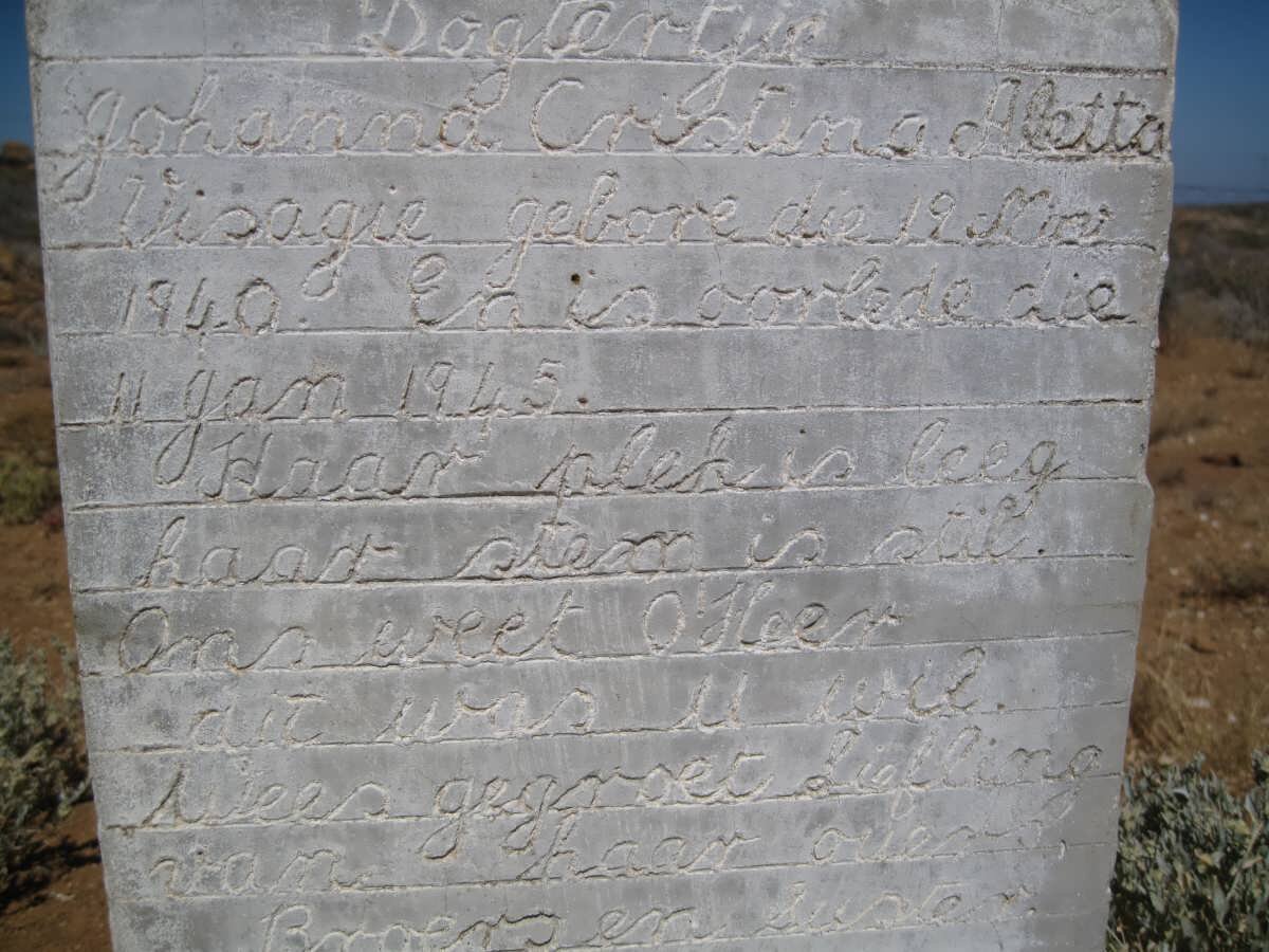 VISAGIE Johanna Cristina Aletta 1940-1945