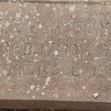 BASSON J.P.G. 1923-1926