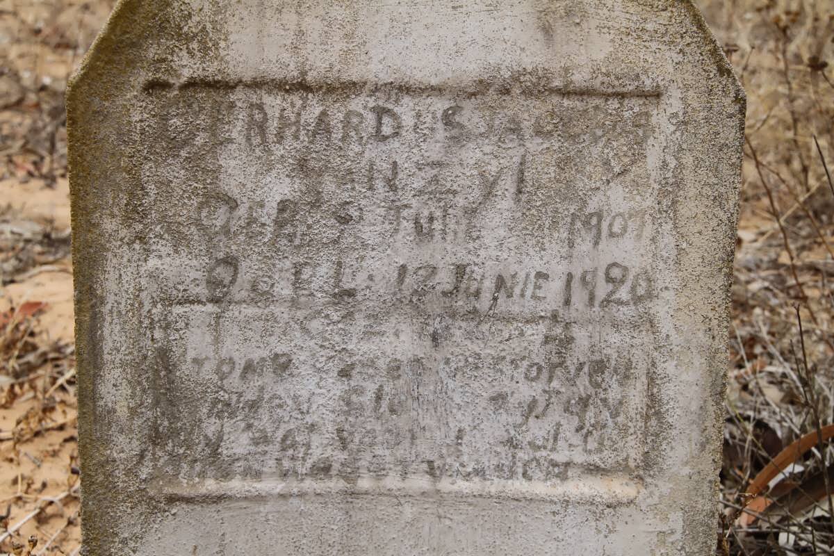 ZYL Gerhardus Jacobus, van 1907-1920