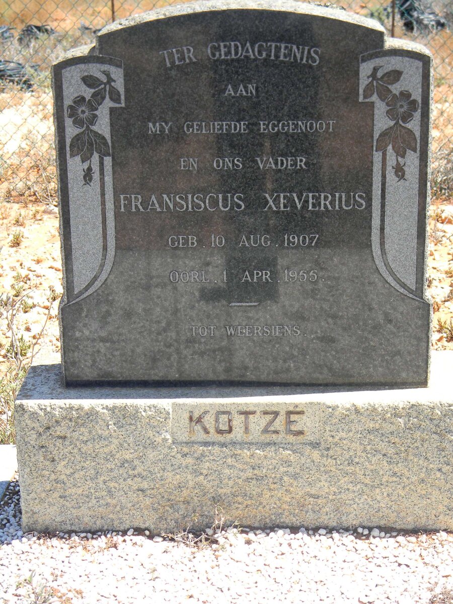 KOTZÉ Fransiscus Xeverius 1907-1955