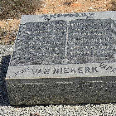 NIEKERK Christoffel, van 1900-1965 &amp; Aletta Francina 1908-1990