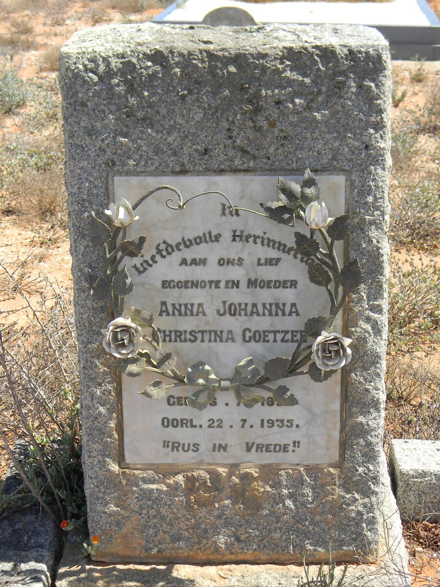 COETZEE Anna Johanna Christina 1892-1935