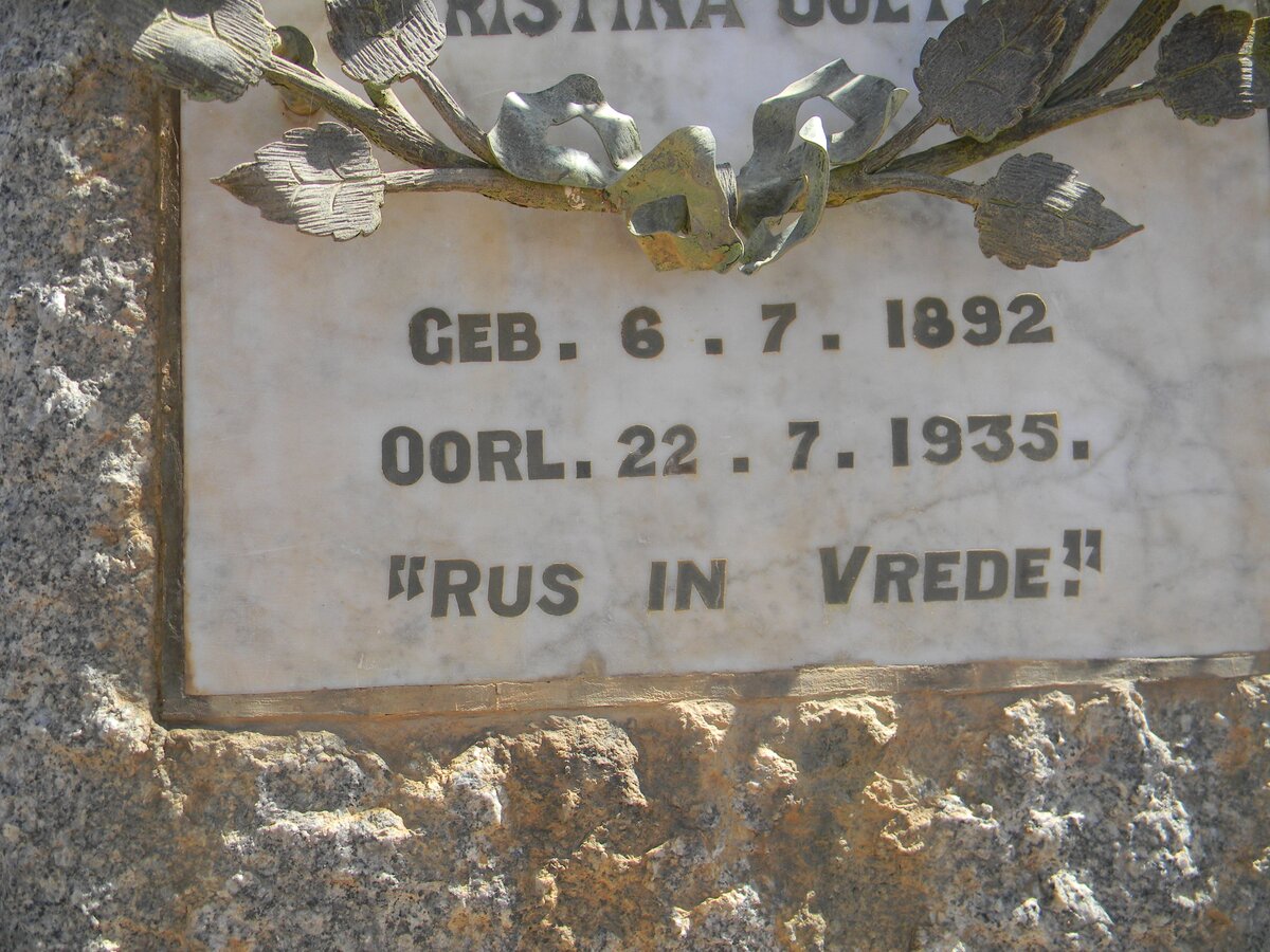 COETZEE Anna Johanna Christina 1892-1935