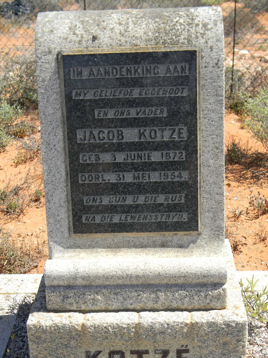 KOTZÉ Jacob 1872-1954