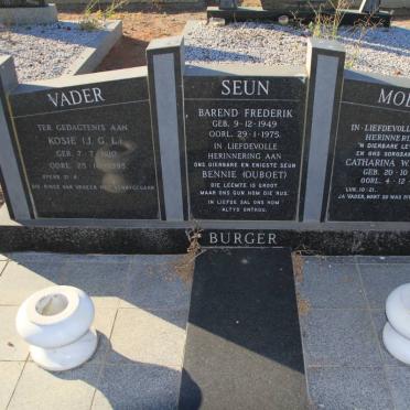 BURGER J.G.L. 1910-1995 &amp; Catharina W.L. 1928-1979 :: BURGER Barend Frederik 1949-1975