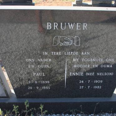 BRUWER Paul 1898-1985 &amp; Ennie NELSON 1909-1982